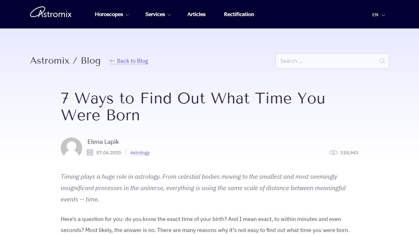 7 Ways to Find Out What Time You Were Born - Astromix.net / Blog